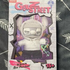 Unopened Disney Miniso Gen Z Street Series Stitch Plush Pendant -blind box.